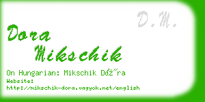 dora mikschik business card